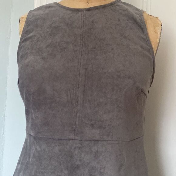 Worn once! Altar’d State Grey Suede Dress Size Medium - Picture 4 of 8